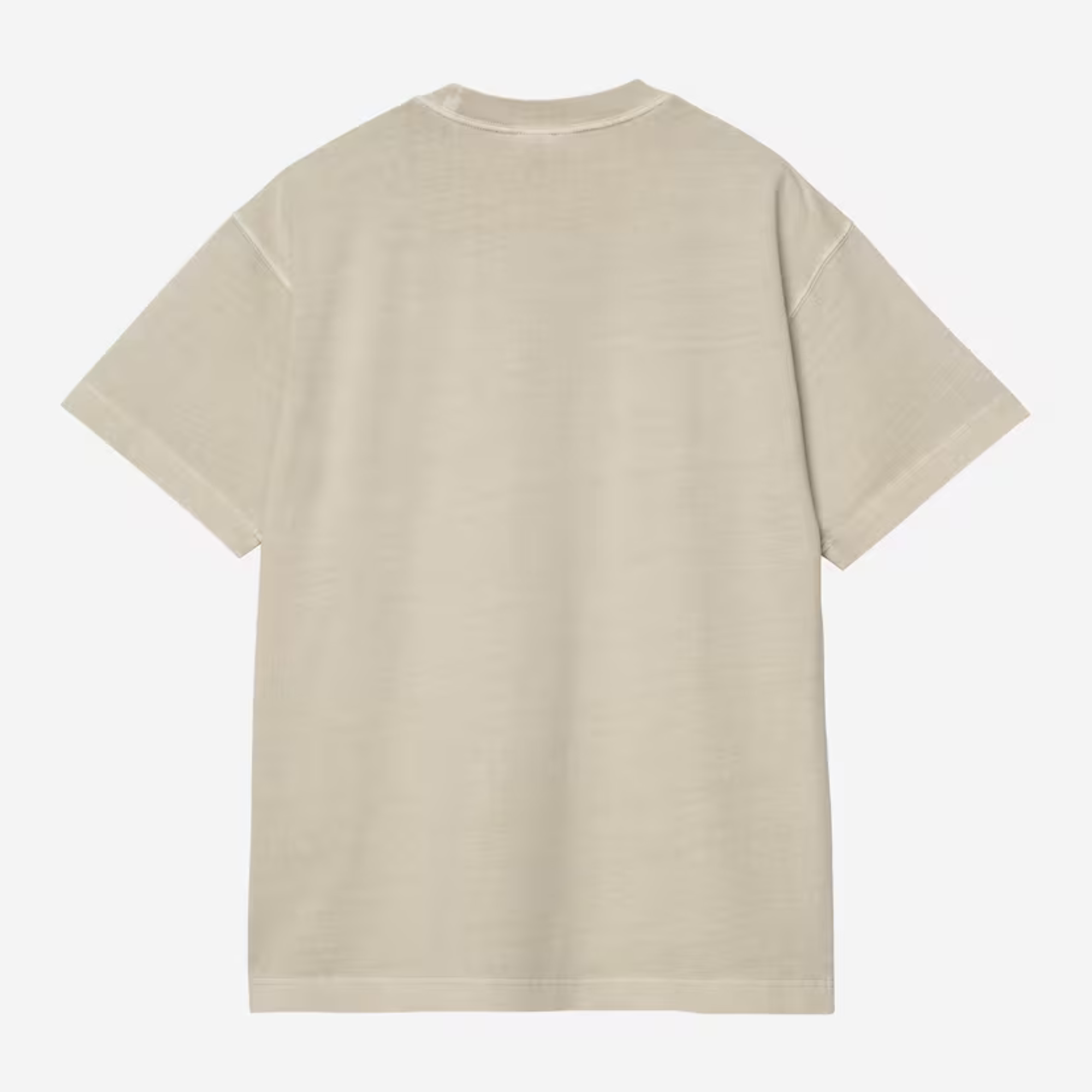 T-shirt Vista Carhartt WIP beige sable, vue de dos à plat montrant la coupe ample et l’ourlet allongé