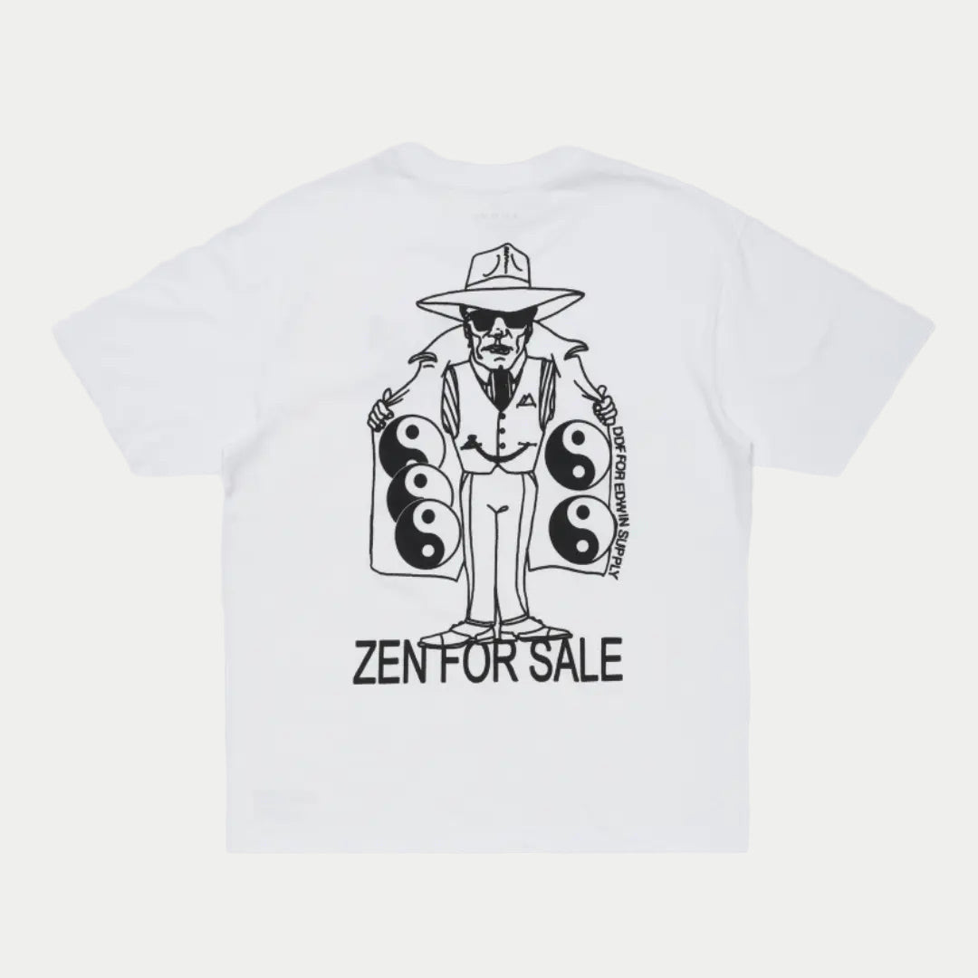 T-shirt Zen For All Blanc - Edwin - détail 2