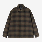 Veste Alton Cypress Carhartt WIP - packshot face fermée, carreaux ombrés et col chemise