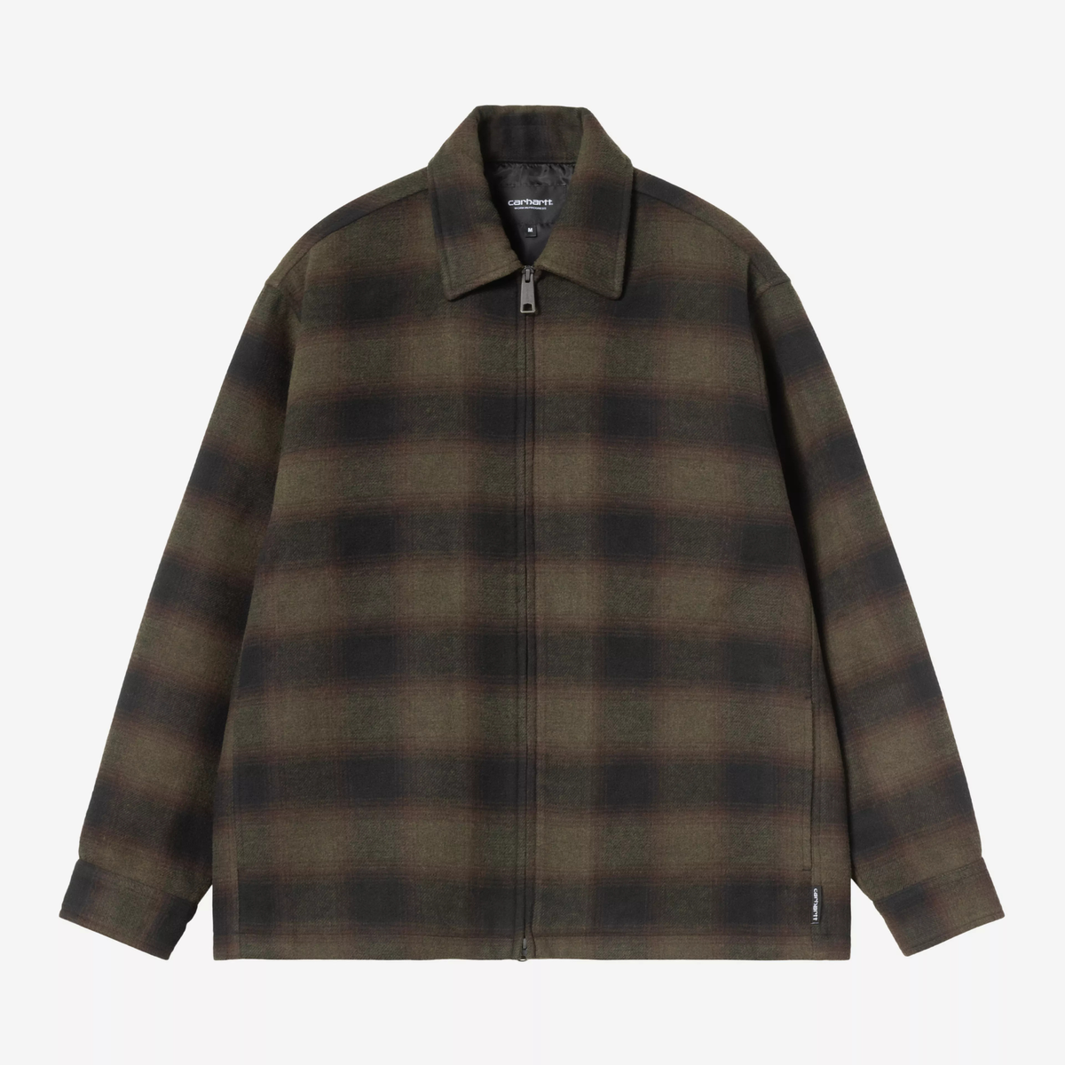 Veste Alton Cypress Carhartt WIP - packshot face fermée, carreaux ombrés et col chemise