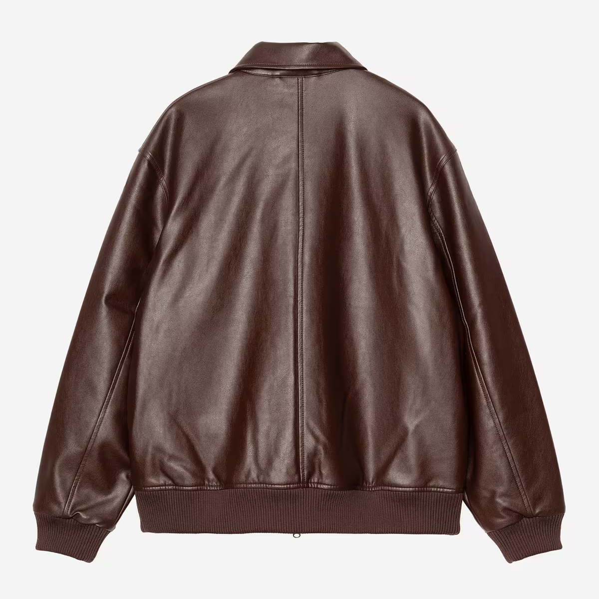 Veste Arizona Tobacco Carhartt WIP vue de dos à plat, couture centrale verticale et bande de taille côtelée