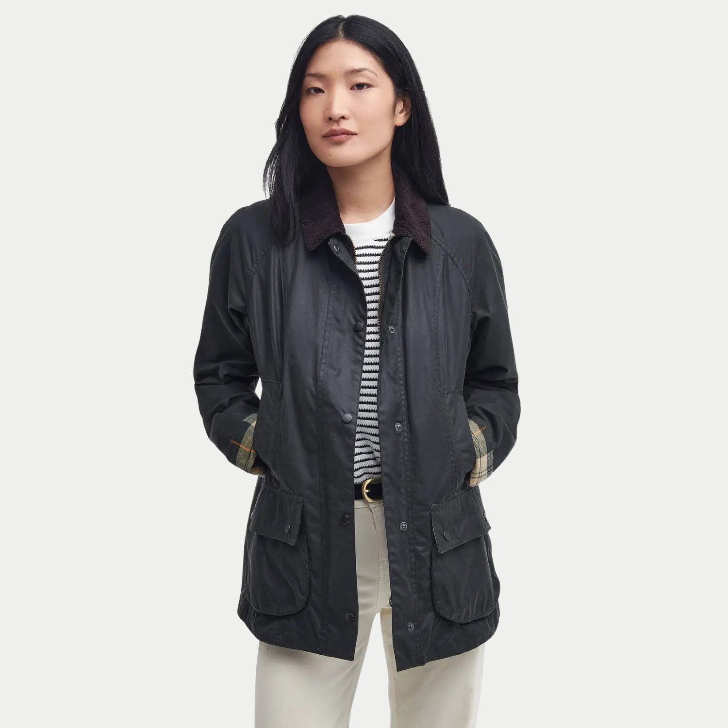 Veste Beadnell - Sage - Barbour - détail 2