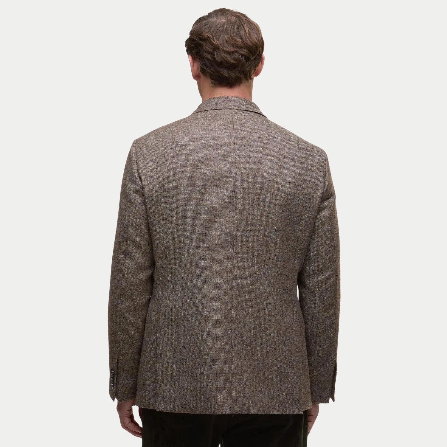 Blazer Tweed Godfrey Shetland Moons - Marron - Barbour - détail 3