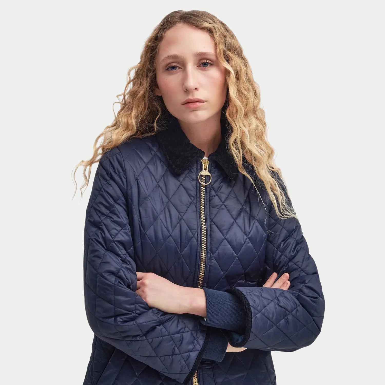 Veste Matelassée Fitted Beadnell Navy - Barbour - détail 6