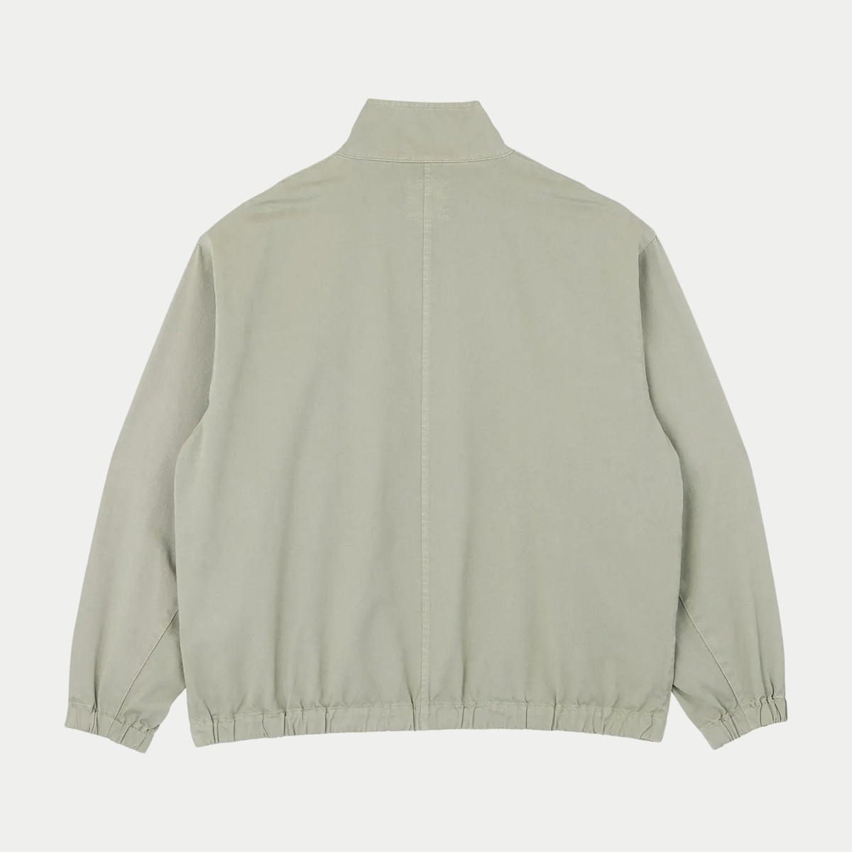 Veste Twill Around Dried Sage Gramicci - vue de dos, couture médiane et ourlet froncé élastiqué