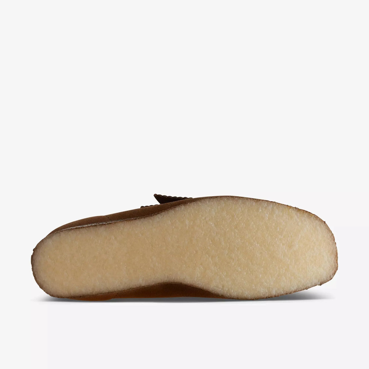 Semelle crêpe naturelle beige de la Wallabee Cola, vue de dessous