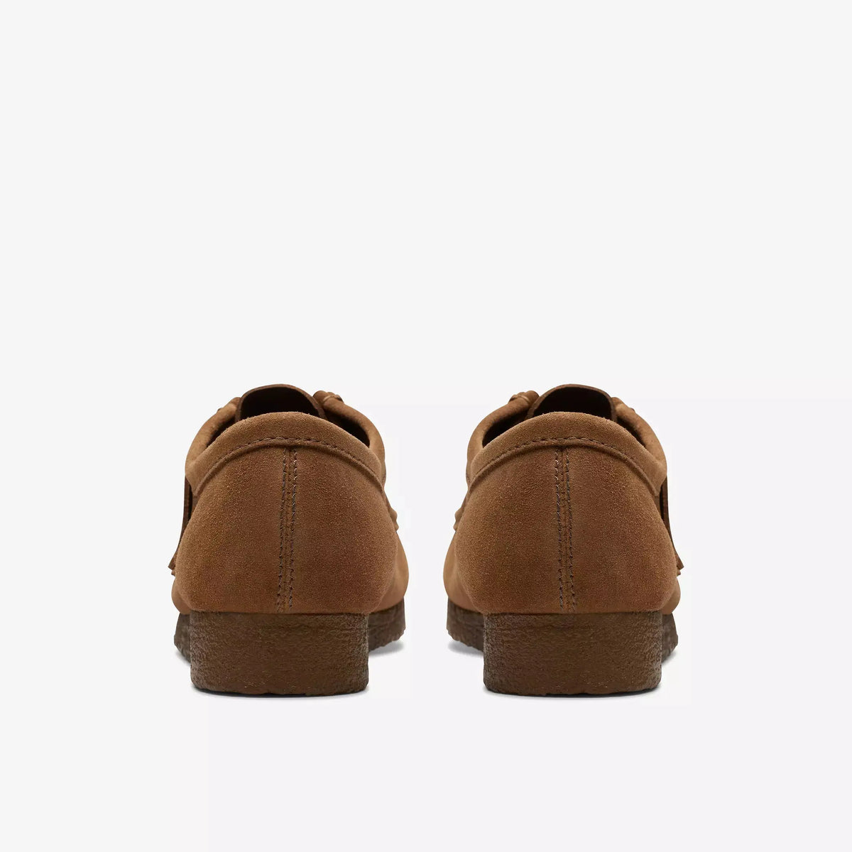 Wallabee Cola vues de dos, contreforts en suède et semelle crêpe brune