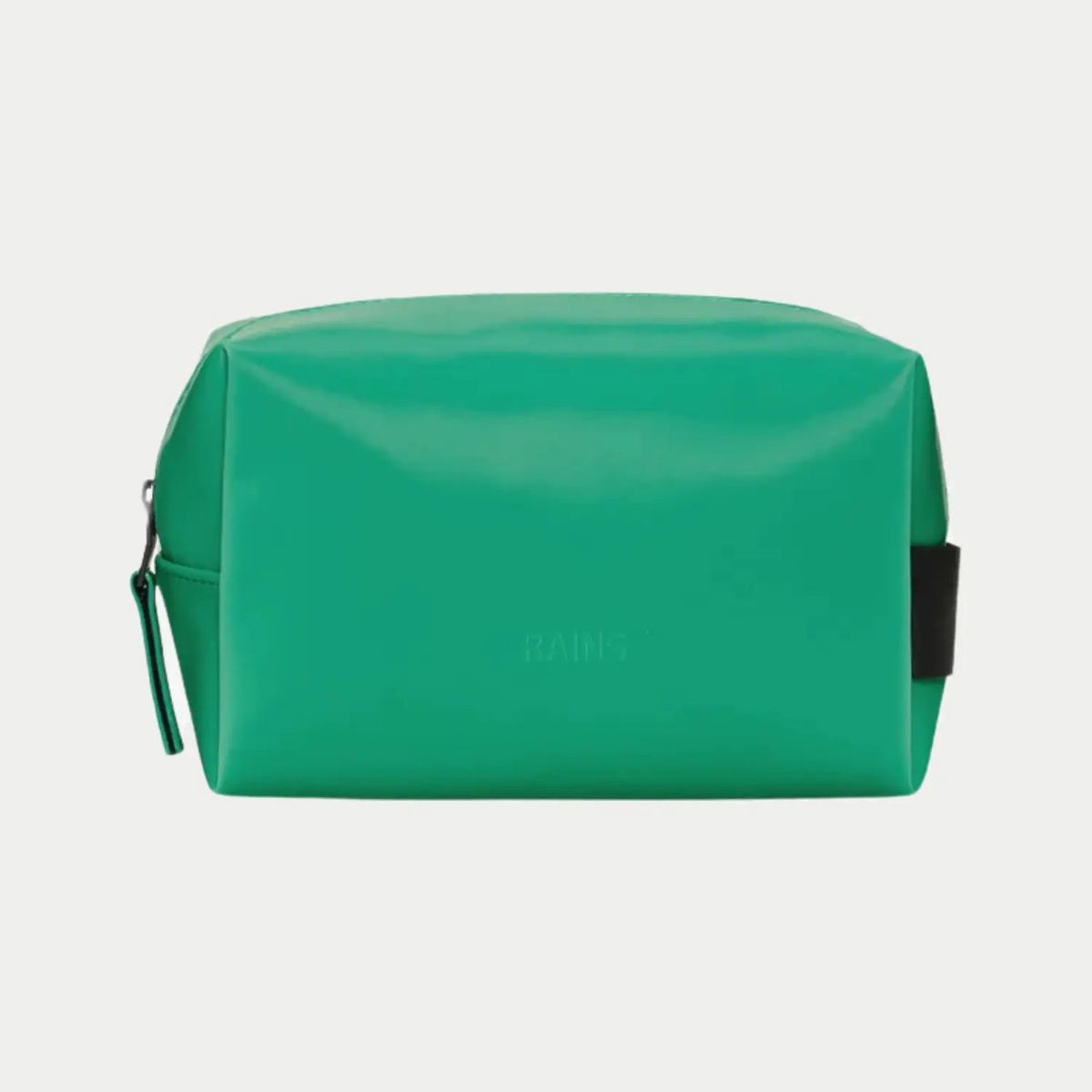 Wash Bag Small Element vert émeraude vif, zip périphérique assorti et patte de préhension noire